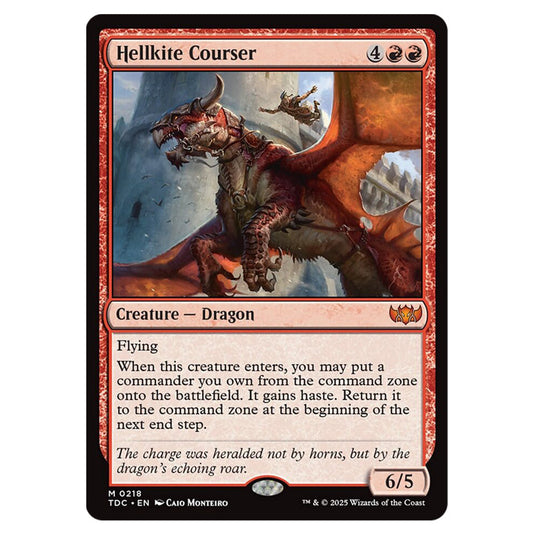 Hellkite Courser 0218 card from the Magic The Gathering set Tarkir: Dragonstorm Commander