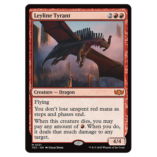 Leyline Tyrant 0221 card from the Magic The Gathering set Tarkir: Dragonstorm Commander