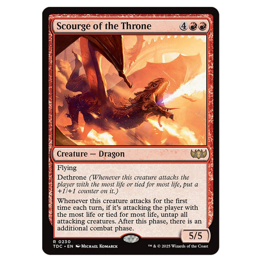 Scourge of the Throne 0230 card from the Magic The Gathering set Tarkir: Dragonstorm Commander
