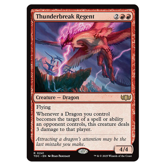 Thunderbreak Regent 0241 card from the Magic The Gathering set Tarkir: Dragonstorm Commander
