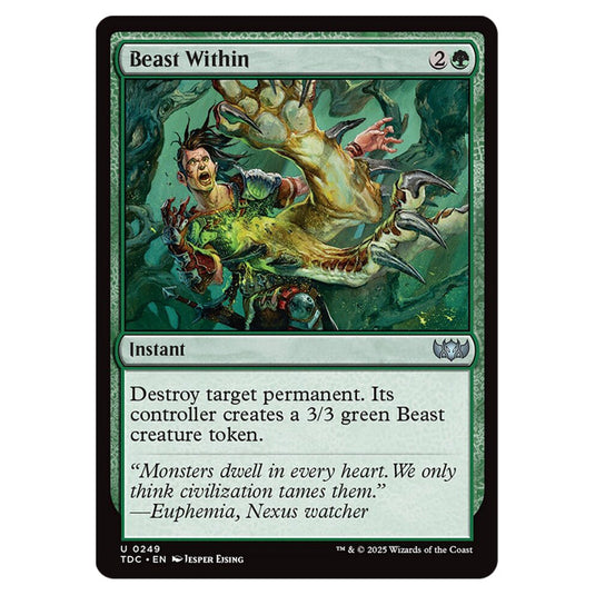 Beast Within 0249 card from the Magic The Gathering set Tarkir: Dragonstorm Commander