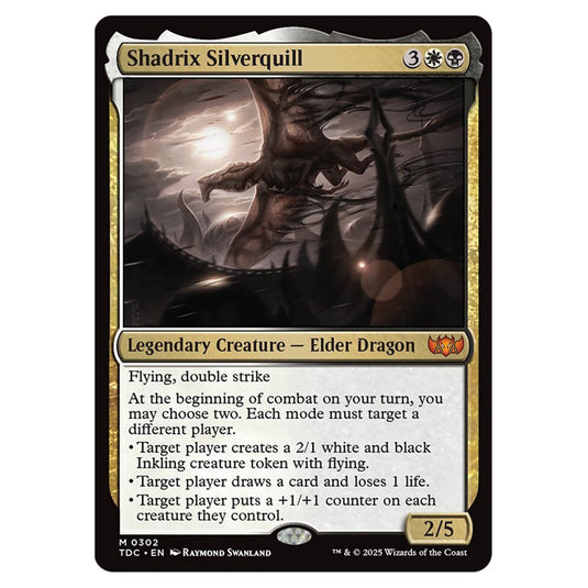 Shadrix Silverquill 0302 card from the Magic The Gathering set Tarkir: Dragonstorm Commander