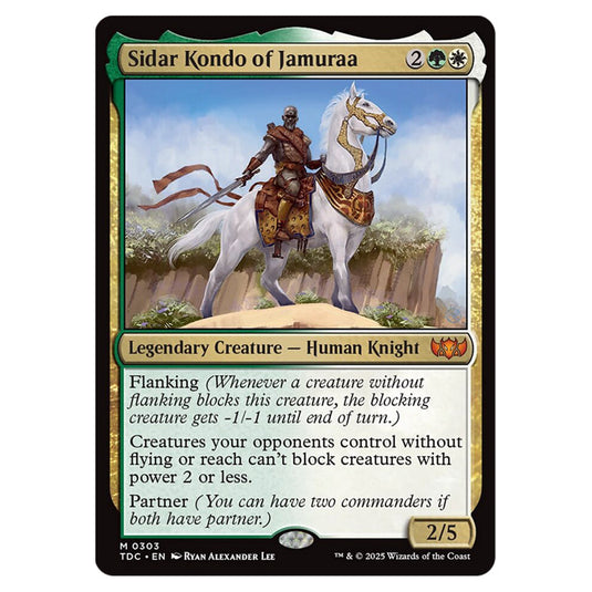 Sidar Kondo of Jamuraa 0303 card from the Magic The Gathering set Tarkir: Dragonstorm Commander