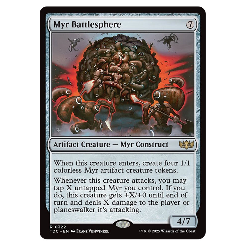 Magic The Gathering - Tarkir: Dragonstorm Commander - Myr Battlesphere Magic The Gathering - Tarkir: Dragonstorm Commander - Myr Battlesphere
