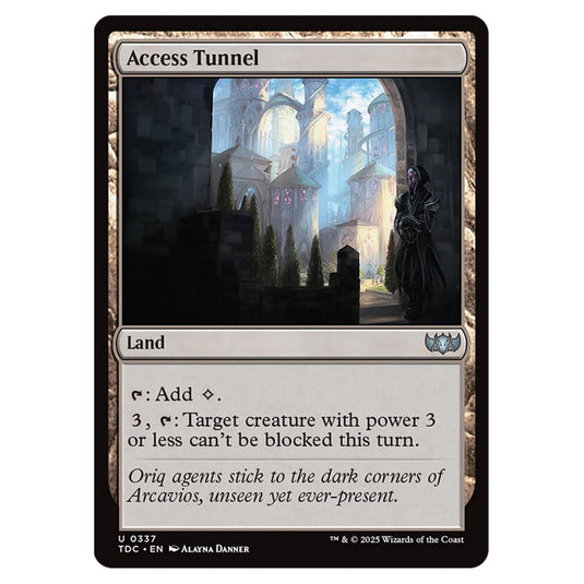 Access Tunnel 0337 card from the Magic The Gathering set Tarkir: Dragonstorm Commander