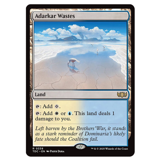 Adarkar Wastes 0338 card from the Magic The Gathering set Tarkir: Dragonstorm Commander