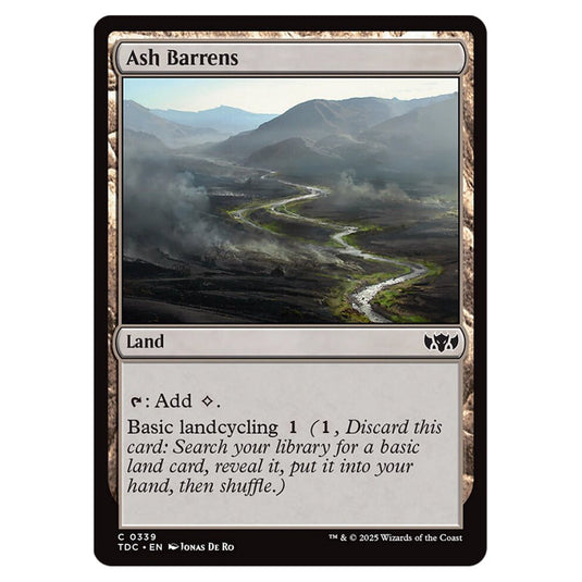 Ash Barrens 0339 card from the Magic The Gathering set Tarkir: Dragonstorm Commander