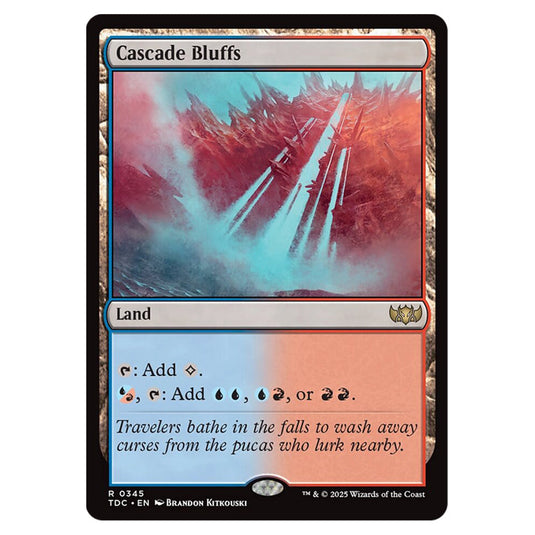Cascade Bluffs 0345 card from the Magic The Gathering set Tarkir: Dragonstorm Commander