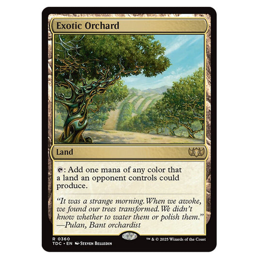 Exotic Orchard 0360 card from the Magic The Gathering set Tarkir: Dragonstorm Commander