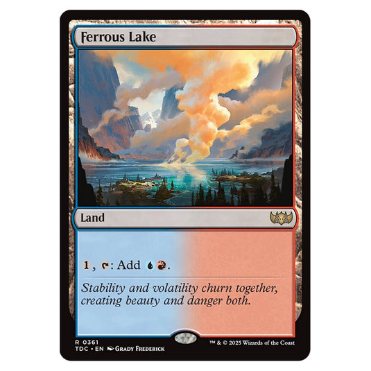 Ferrous Lake 0361 card from the Magic The Gathering set Tarkir: Dragonstorm Commander