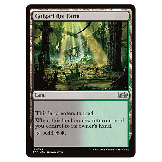 Golgari Rot Farm 0368 card from the Magic The Gathering set Tarkir: Dragonstorm Commander