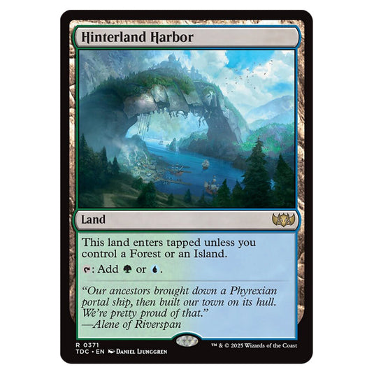 Hinterland Harbor 0371 card from the Magic The Gathering set Tarkir: Dragonstorm Commander