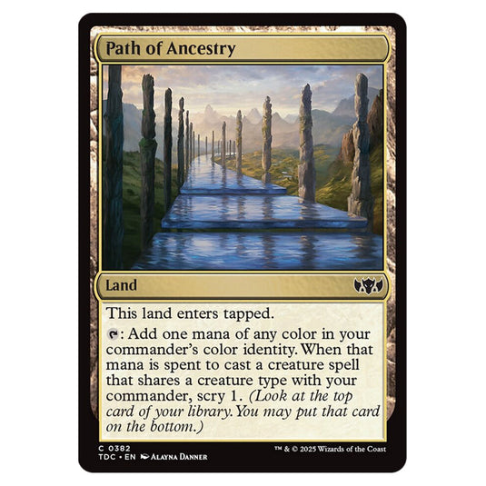 Path of Ancestry 0382 card from the Magic The Gathering set Tarkir: Dragonstorm Commander