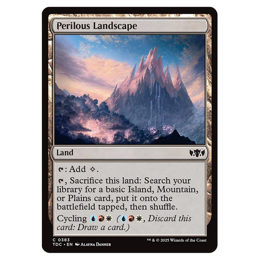Perilous Landscape 0383 card from the Magic The Gathering set Tarkir: Dragonstorm Commander