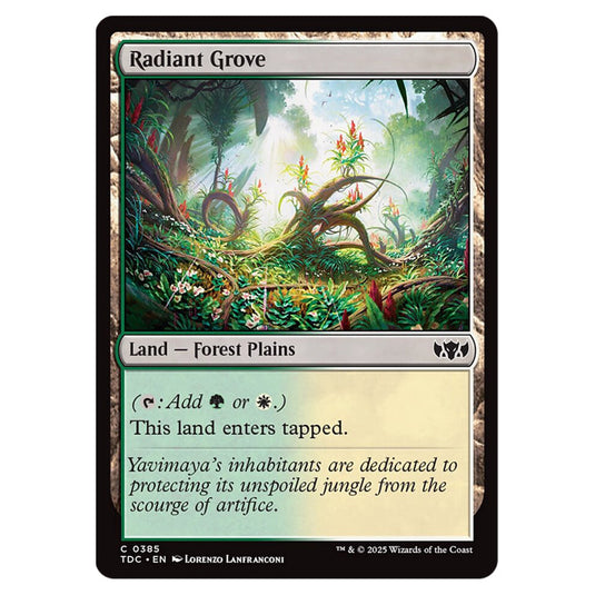 Radiant Grove 0385 card from the Magic The Gathering set Tarkir: Dragonstorm Commander
