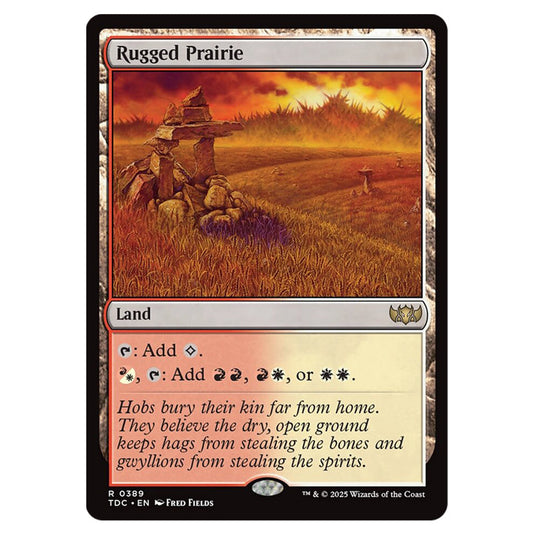 Rugged Prairie 0389 card from the Magic The Gathering set Tarkir: Dragonstorm Commander