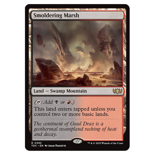 Smoldering Marsh 0395 card from the Magic The Gathering set Tarkir: Dragonstorm Commander
