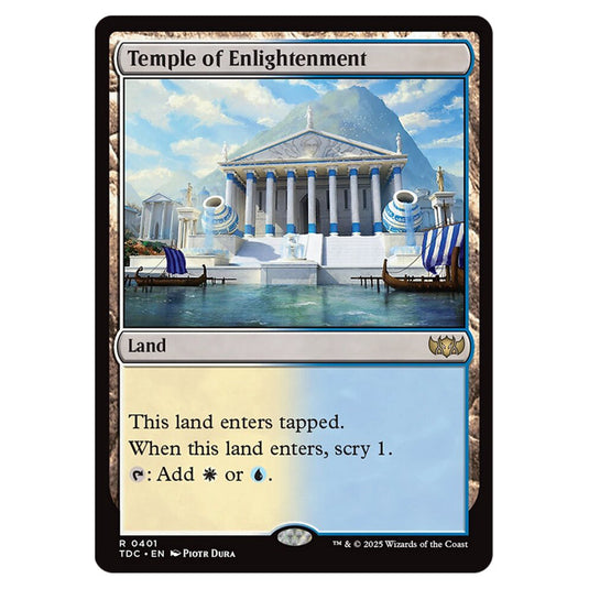 Temple of Enlightenment 0401 card from the Magic The Gathering set Tarkir: Dragonstorm Commander