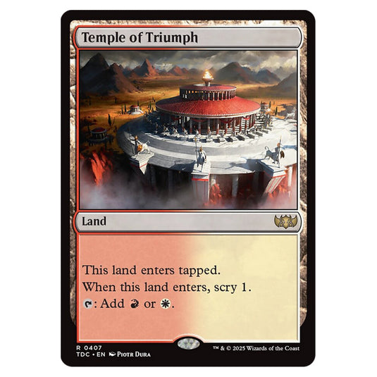 Temple of Triumph 0407 card from the Magic The Gathering set Tarkir: Dragonstorm Commander