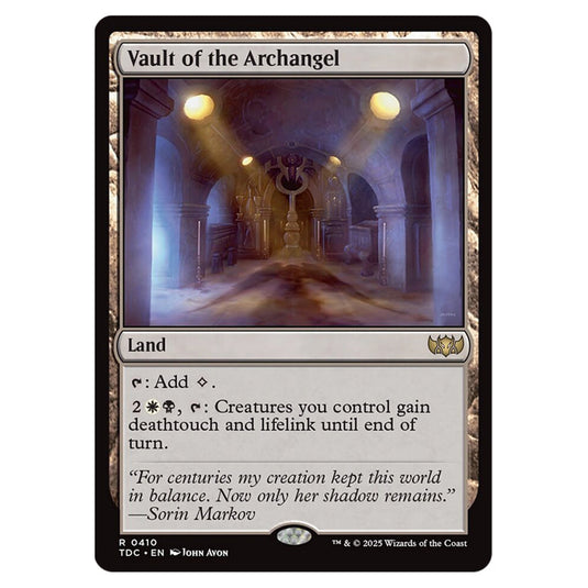 Vault of the Archangel 0410 card from the Magic The Gathering set Tarkir: Dragonstorm Commander