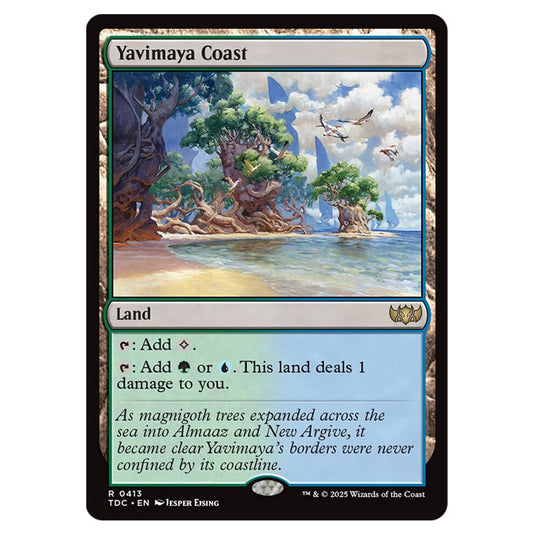 Yavimaya Coast 0413 card from the Magic The Gathering set Tarkir: Dragonstorm Commander