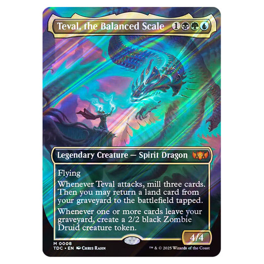 Teval, the Balanced Scale 0008 card from the Magic The Gathering set Tarkir: Dragonstorm Commander