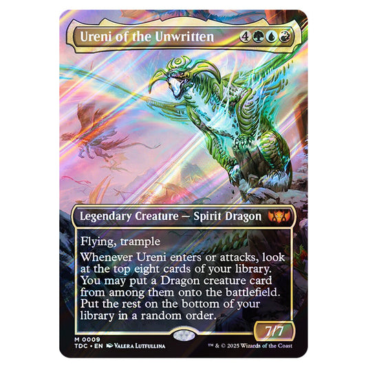 Ureni of the Unwritten 0009 card from the Magic The Gathering set Tarkir: Dragonstorm Commander