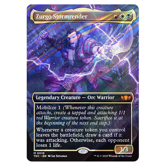 Zurgo Stormrender 0010 card from the Magic The Gathering set Tarkir: Dragonstorm Commander