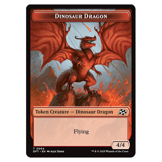 Magic The Gathering - Aetherdrift Tokens - Dinosaur Dragon - 0004