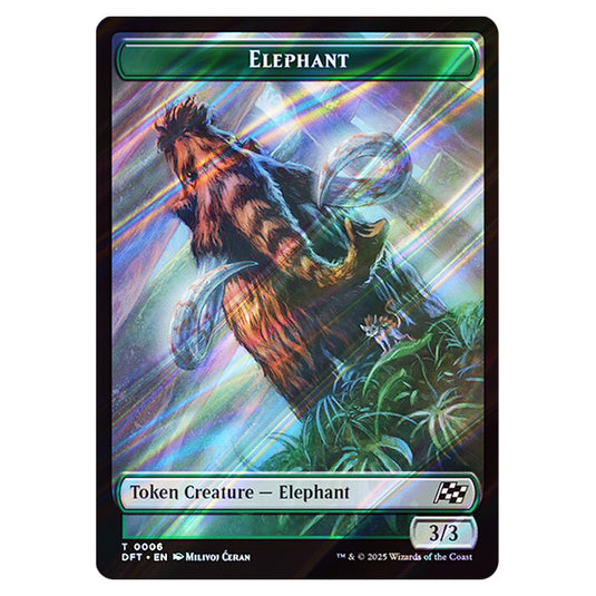 Elephant 0006 card from the Magic The Gathering set Aetherdrift Tokens