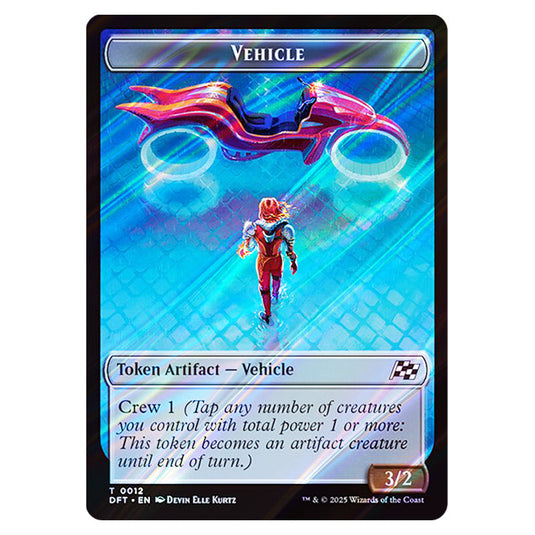 Vehicle 0012 card from the Magic The Gathering set Aetherdrift Tokens