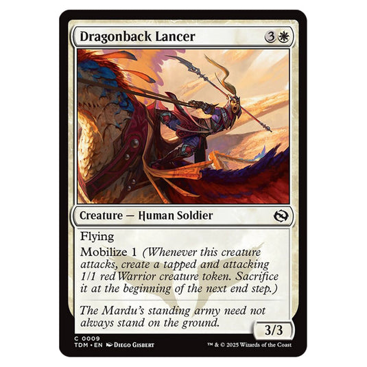 Dragonback Lancer 0009 card from the Magic The Gathering set Tarkir: Dragonstorm