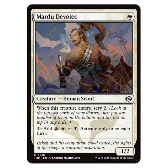 Mardu Devotee 0016 card from the Magic The Gathering set Tarkir: Dragonstorm