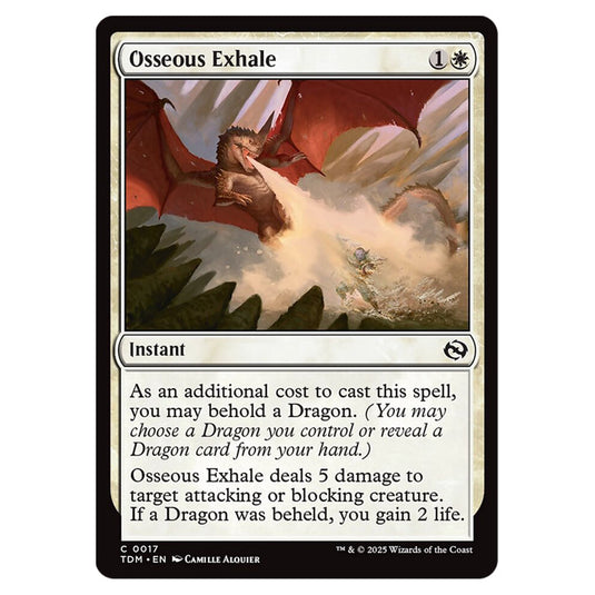 Osseous Exhale 0017 card from the Magic The Gathering set Tarkir: Dragonstorm