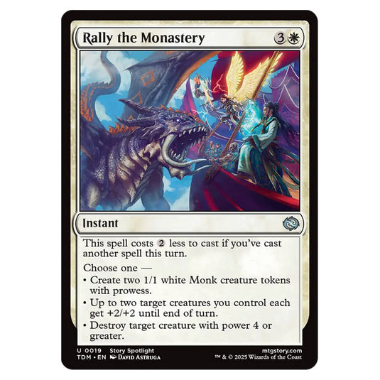 Rally the Monastery 0019 card from the Magic The Gathering set Tarkir: Dragonstorm