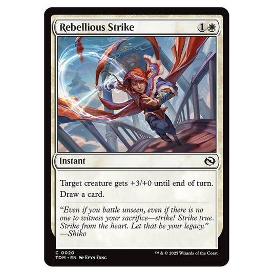 Rebellious Strike 0020 card from the Magic The Gathering set Tarkir: Dragonstorm