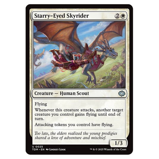 Starry-Eyed Skyrider 0025 card from the Magic The Gathering set Tarkir: Dragonstorm