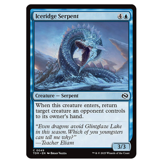 Iceridge Serpent 0049 card from the Magic The Gathering set Tarkir: Dragonstorm