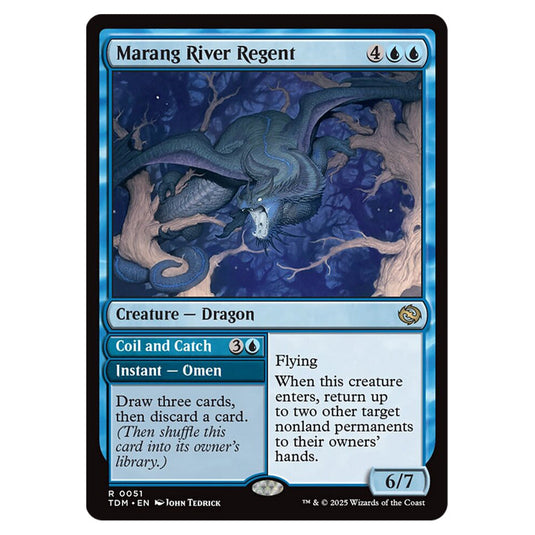 Marang River Regent // Coil and Catch 0051 card from the Magic The Gathering set Tarkir: Dragonstorm