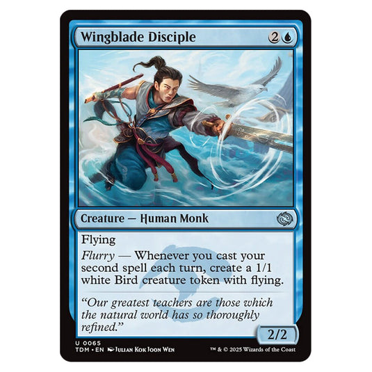 Wingblade Disciple 0065 card from the Magic The Gathering set Tarkir: Dragonstorm