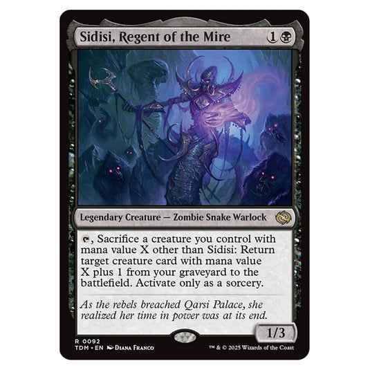 Sidisi, Regent of the Mire 0092 card from the Magic The Gathering set Tarkir: Dragonstorm