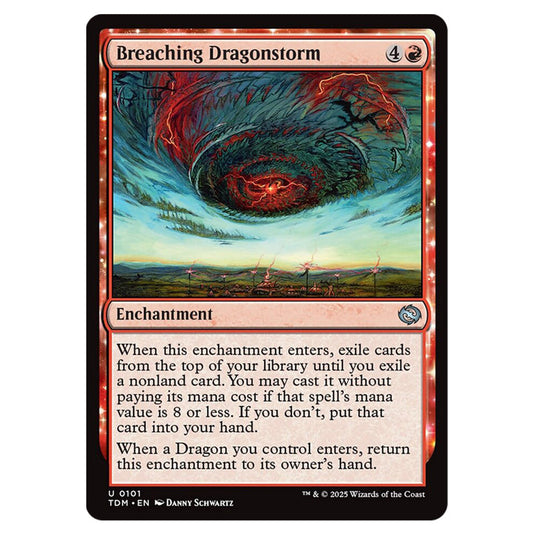 Breaching Dragonstorm 0101 card from the Magic The Gathering set Tarkir: Dragonstorm