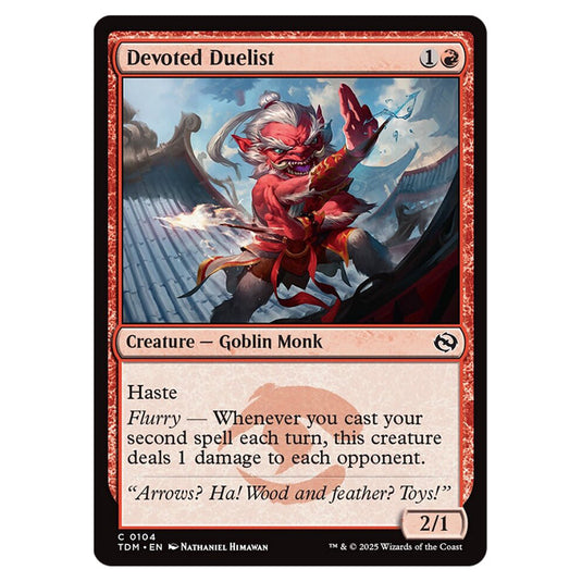 Devoted Duelist 0104 card from the Magic The Gathering set Tarkir: Dragonstorm