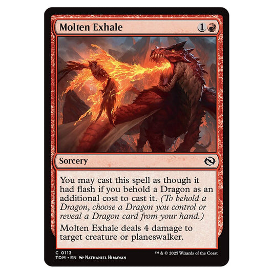 Molten Exhale 0113 card from the Magic The Gathering set Tarkir: Dragonstorm