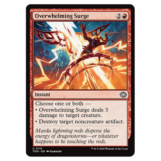 Overwhelming Surge 0115 card from the Magic The Gathering set Tarkir: Dragonstorm