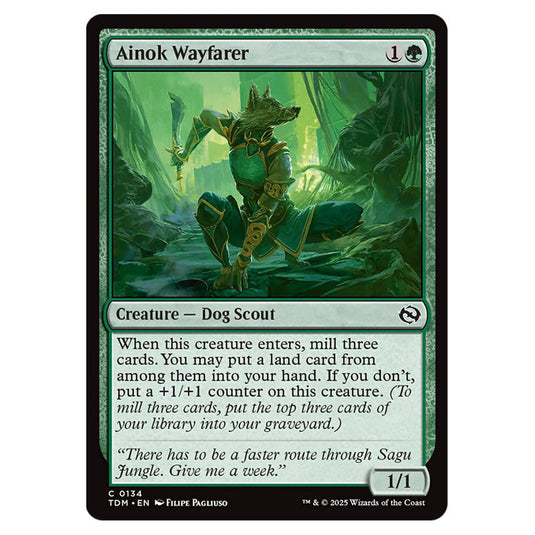 Ainok Wayfarer 0134 card from the Magic The Gathering set Tarkir: Dragonstorm