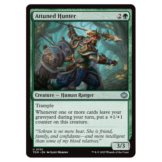 Attuned Hunter 0135 card from the Magic The Gathering set Tarkir: Dragonstorm