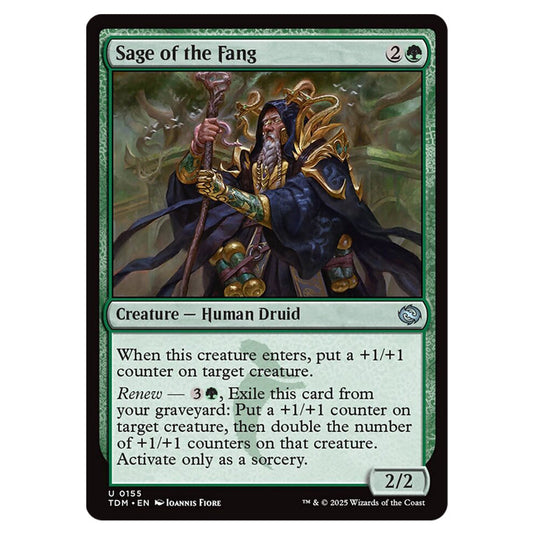 Sage of the Fang 0155 card from the Magic The Gathering set Tarkir: Dragonstorm