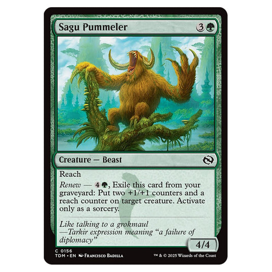 Sagu Pummeler 0156 card from the Magic The Gathering set Tarkir: Dragonstorm