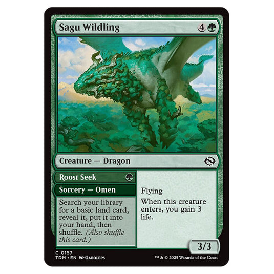Sagu Wildling // Roost Seek 0157 card from the Magic The Gathering set Tarkir: Dragonstorm